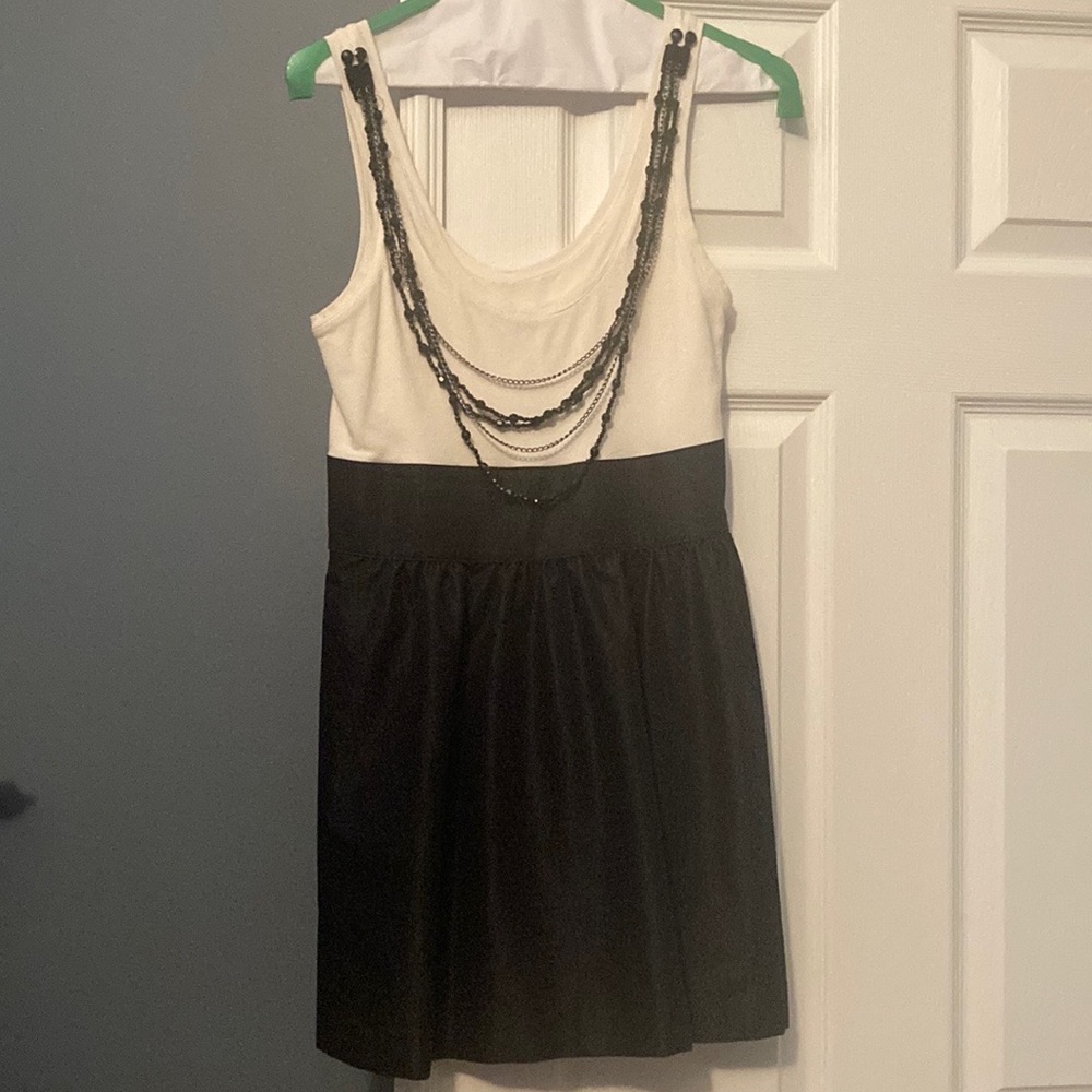 Express black and white party dress